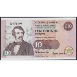 Шотландия 10 фунтов 18.03.1990 год  (SCOTLAND 10 Pounds Sterling 18.03.1990) P 214(3): UNC