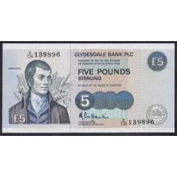 Шотландия 5 фунтов 1990 год (SCOTLAND 5 Pounds Sterling 1990) P 218a: UNC