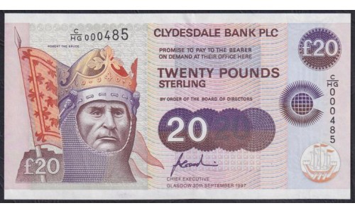 Шотландия 20 фунтов 1997 год (SCOTLAND 20 Pounds Sterling 1997) P 227(1): UNC