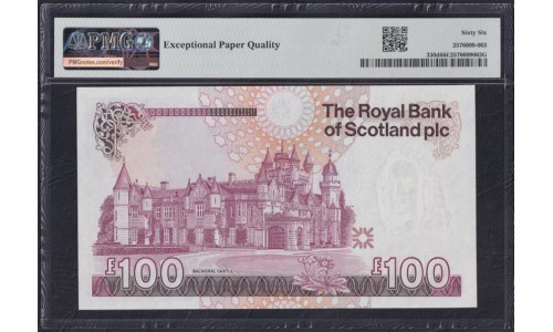 Шотландия 100 фунтов 20.12.2007 (SCOTLAND 10 Pounds Sterling 20.12.2007) P 350d: PMG 66 Gem UNC