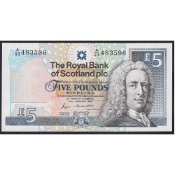 Шотландия 5 фунтов 1990 (SCOTLAND 5 Pounds Sterling 1990) P 352a: UNC