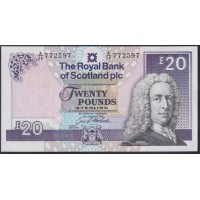 Шотландия 20 фунтов 1992 год (SCOTLAND 20 Pounds Sterling 1992) P 354b(1): UNC