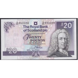 Шотландия 20 фунтов 1993 год (SCOTLAND 20 Pounds Sterling 1993) P 354b(2): UNC