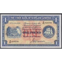Шотландия 5 фунтов 17.10.1949 года, Объединённый Банк Шотландии (SCOTLAND 5 Pounds Sterling The Union Bank of Scotland Ltd. 01.03.1932) P S816a(1): XF/aUNC