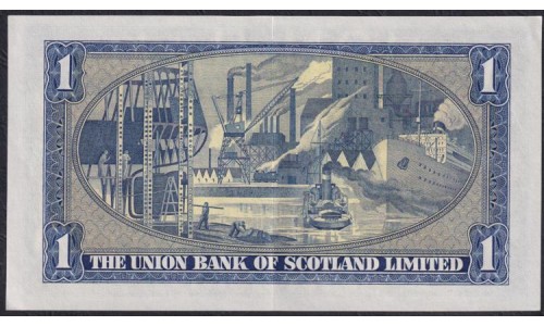Шотландия 5 фунтов 17.10.1949 года, Объединённый Банк Шотландии (SCOTLAND 5 Pounds Sterling The Union Bank of Scotland Ltd. 01.03.1932) P S816a(1): XF/aUNC