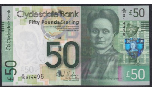Шотландия 50 фунтов 2009 (SCOTLAND 50 Pounds Sterling 2009) P 229La: UNC