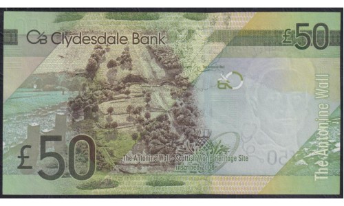 Шотландия 50 фунтов 2009 (SCOTLAND 50 Pounds Sterling 2009) P 229La: UNC