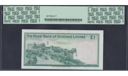 Шотландия 1 фунт 1981 (SCOTLAND 1 Pound 1981) P 336: aUNC PCGS 55 PPQ Choict About New