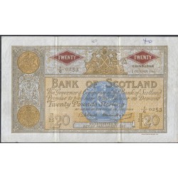 Шотландия 20 Фунтов Стерлингов 1969 года, Конечный Номинал, РЕДКОСТЬ(SCOTLAND 20 Pounds Sterling 1969) P 110A: VF