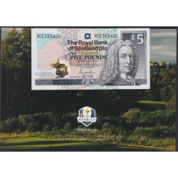 Шотландия 5 фунтов 2014 года, в Буклете (SCOTLAND 5 Pounds Sterling 2014) P 369 : UNC