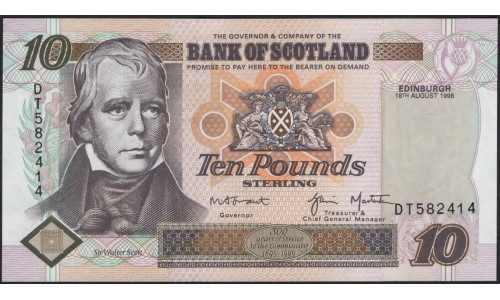 Шотландия 10 фунтов 1998 (SCOTLAND 10 Pounds 1998) P 120c : UNC