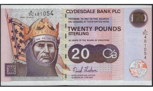 Шотландия 20 фунтов 2005 (SCOTLAND 20 Pounds Sterling 2005) P 229F : UNC