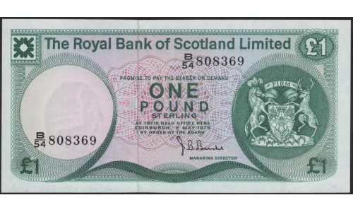 Шотландия 1 фунт 1978 (SCOTLAND 1 Pound 1978) P 336a : UNC