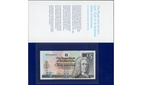 Шотландия 5 фунтов 2004 буклет (SCOTLAND 5 Pounds Sterling 2004 booklet) P 363 : UNC