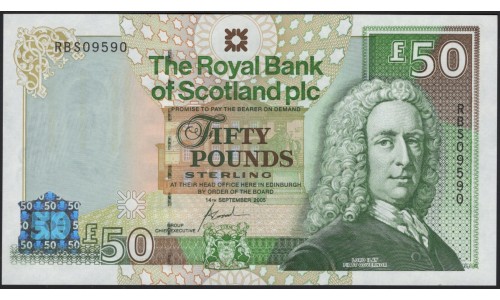 Шотландия 50 фунтов 2005 (SCOTLAND 50 Pounds Sterling 2005) P 366 : UNC