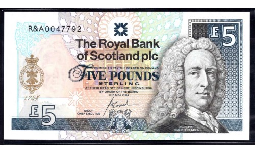 Шотландия 5 фунтов 2004 (SCOTLAND 5 Pounds Sterling 2004) P 363 : UNC