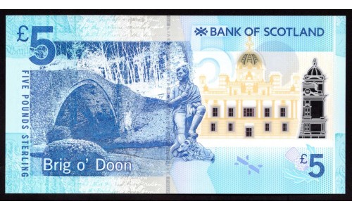 Шотландия 5 фунтов 2016 (SCOTLAND 5 Pounds 2016) P 130 : UNC