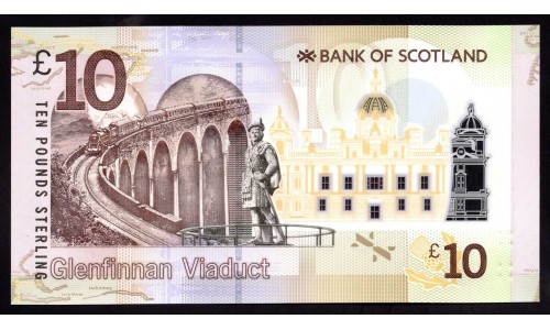 Шотландия 10 фунтов 2016 (SCOTLAND 10 Pounds 2016) P 131 : UNC
