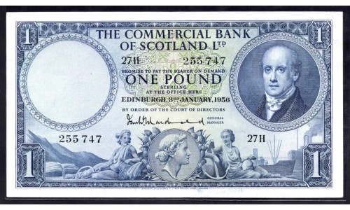 Шотландия 1 фунт 1956 (SCOTLAND 1 Pound Sterling 1956) P S336 : XF