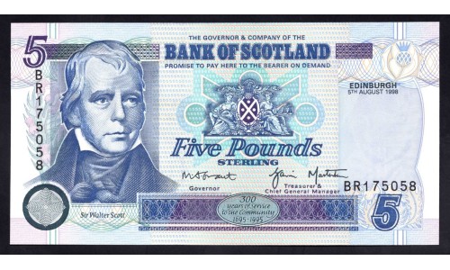 Шотландия 5 фунтов 1998 (SCOTLAND 5 Pounds 1998) P 119с : UNC