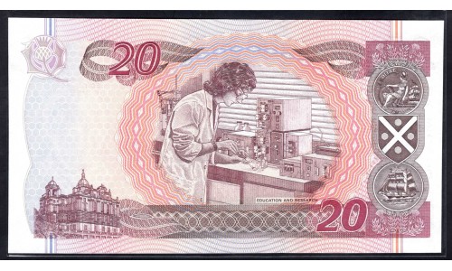 Шотландия 20 фунтов 1999 (SCOTLAND 20 Pounds Sterling 1999) P 121c : UNC
