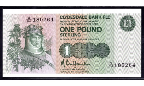 Шотландия 1 фунт 1983 (SCOTLAND 1 Pound Sterling 1983) P 211b : UNC