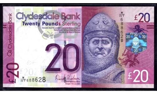 Шотландия 20 фунтов 2009 (SCOTLAND 20 Pounds Sterling 2009) P 229Ka : UNC