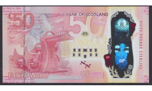 Шотландия 50 фунтов 2020 года, ПОЛИМЕР (SCOTLAND 50 Pounds Sterling 2020, POLYMER) PW 133: UNC