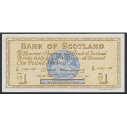 Шотландия 1 фунт 1965 г. (SCOTLAND 1 Pound Sterling 1965) P 102b: XF