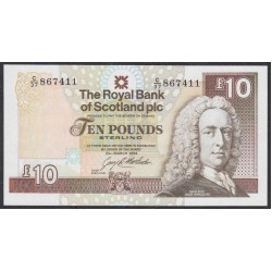 Шотландия 10 фунтов 1994 (SCOTLAND 10 Pounds Sterling 1994) P 353a: UNC