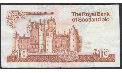 Шотландия 10 фунтов 2001 (SCOTLAND 10 Pounds Sterling 2001) P 353b : VF/XF