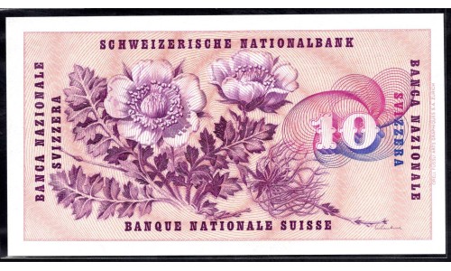 Швейцария 10 франков 1964 (SWITZERLAND 10 franks 1964) P 45i : UNC