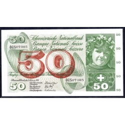 Швейцария 50 франков 1974 г. (SWITZERLAND 50 Franken 1974)  P48n:Unc