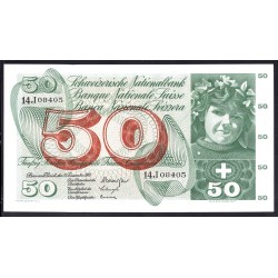 Швейцария 50 франков 1961 г. (SWITZERLAND 50 Franken 1961)  P48b:Unc