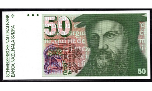 Швейцария 50 франков 1985 (SWITZERLAND 50 franks 1985) P 56f : UNC