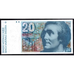 Швейцария 20 франков 1980 (SWITZERLAND 20 franks 1980) P 55b(2) : UNC