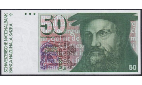 Швейцария 50 франков 1987 год (SWITZERLAND 50 franks 1987) P 56g(1): UNC