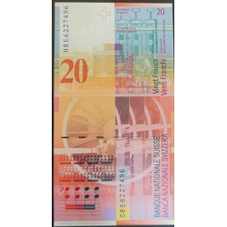 Швейцария 20 франков 2008 (SWITZERLAND 20 franks 2008) P 69e(1) : UNC