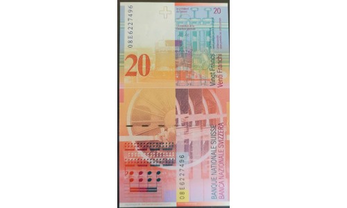 Швейцария 20 франков 2008 (SWITZERLAND 20 franks 2008) P 69e(1) : UNC