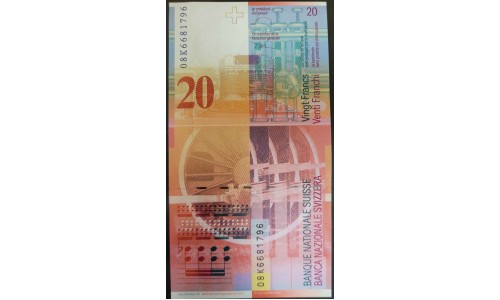 Швейцария 20 франков 2008 (SWITZERLAND 20 franks 2008) P 69e(2) : UNC
