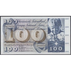 Швейцария 100 франков 1969 (SWITZERLAND 100 franks 1969) P 49k(3): UNC