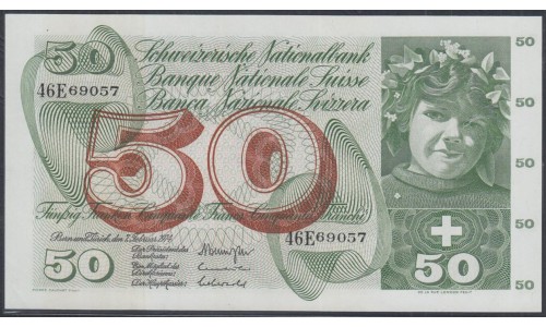 Швейцария 50 франков 1974 (SWITZERLAND 50 franks 1974) P 48n(3): UNC