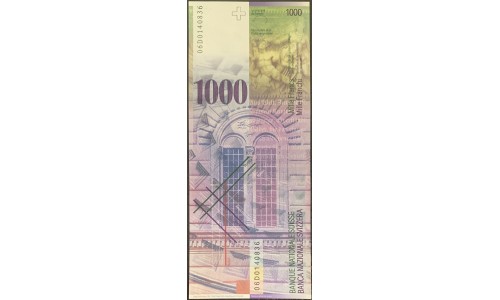 Швейцария 1000 франков 2006 (SWITZERLAND 1000 francs 2006) P 74с(1) : Unc