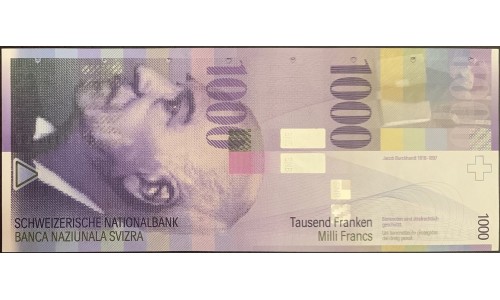 Швейцария 1000 франков 1999 (SWITZERLAND 1000 francs 1999) P 74b(1) : Unc