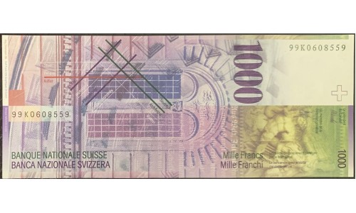 Швейцария 1000 франков 1999 (SWITZERLAND 1000 francs 1999) P 74b(1) : Unc