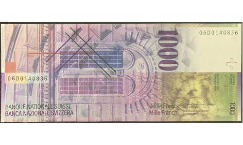 Швейцария 1000 франков 2006 (SWITZERLAND 1000 francs 2006) P 74с(1) : Unc
