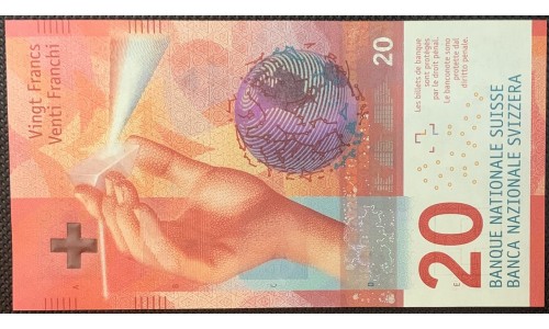 Швейцария 20 франков 2015 (SWITZERLAND 20 franks 2015) P 76a : UNC