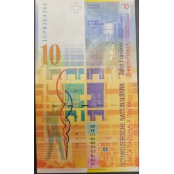 Швейцария 10 франков 2010 (SWITZERLAND 10 franks 2010) P 67d(1): UNC