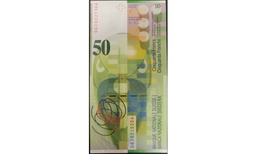 Швейцария 50 франков 2010 (SWITZERLAND 50 franks 2010) P 71d(3): UNC