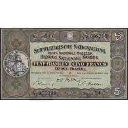 Швейцария 5 франков 1967 (SWITZERLAND 5 franks 1967) P 11p(2): UNC